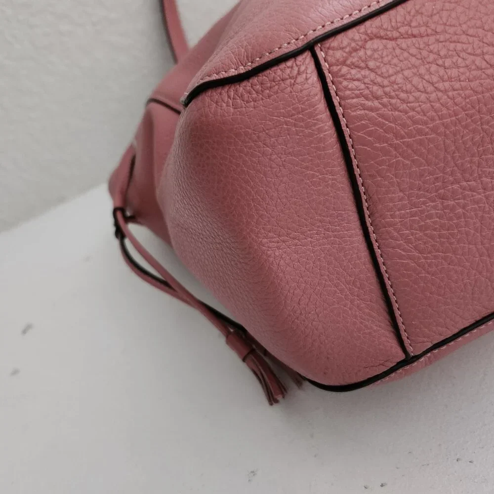 Like New Coach Elle Dusty Pink Leather Shoulder Bag Purse